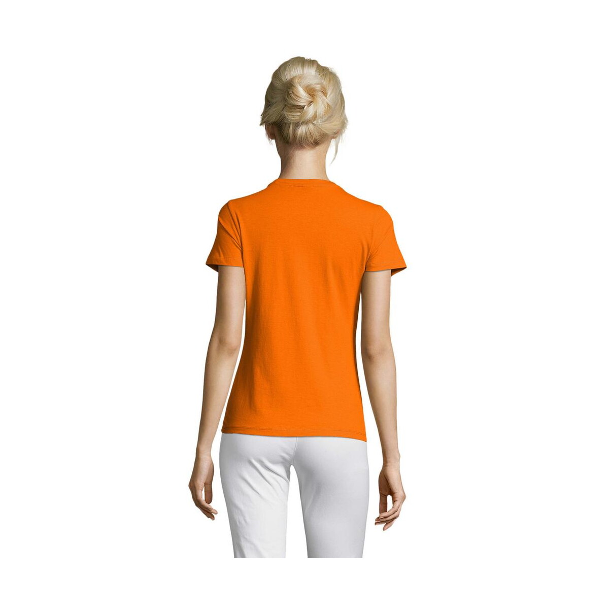 Koszulki z logo – regent damski t-shirt 150g regent women s01825-or-back REGENT Damski T-Shirt 150g REGENT WOMEN s01825-or-back