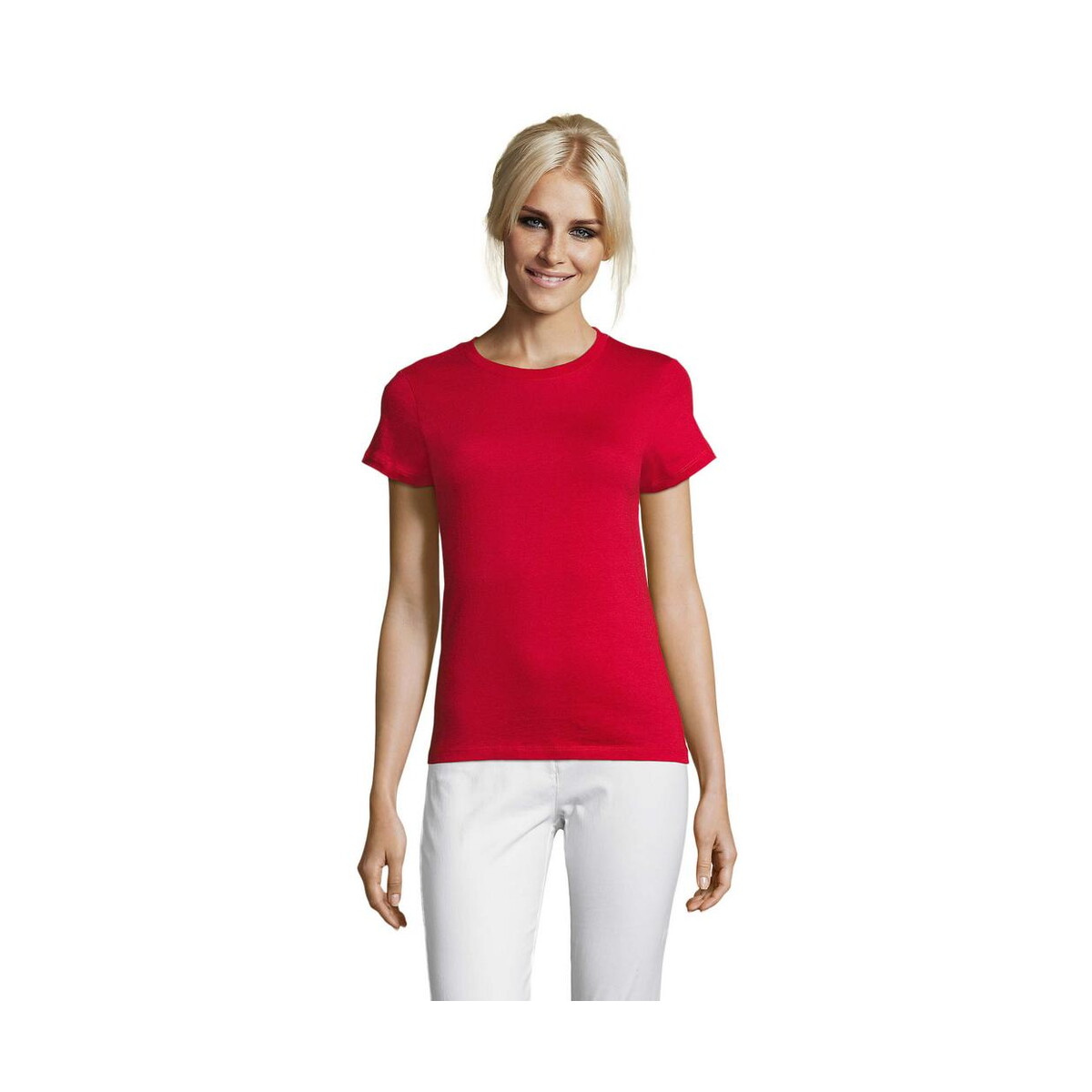 Koszulki z logo – regent damski t-shirt 150g regent women s01825-rd REGENT Damski T-Shirt 150g REGENT WOMEN s01825-rd