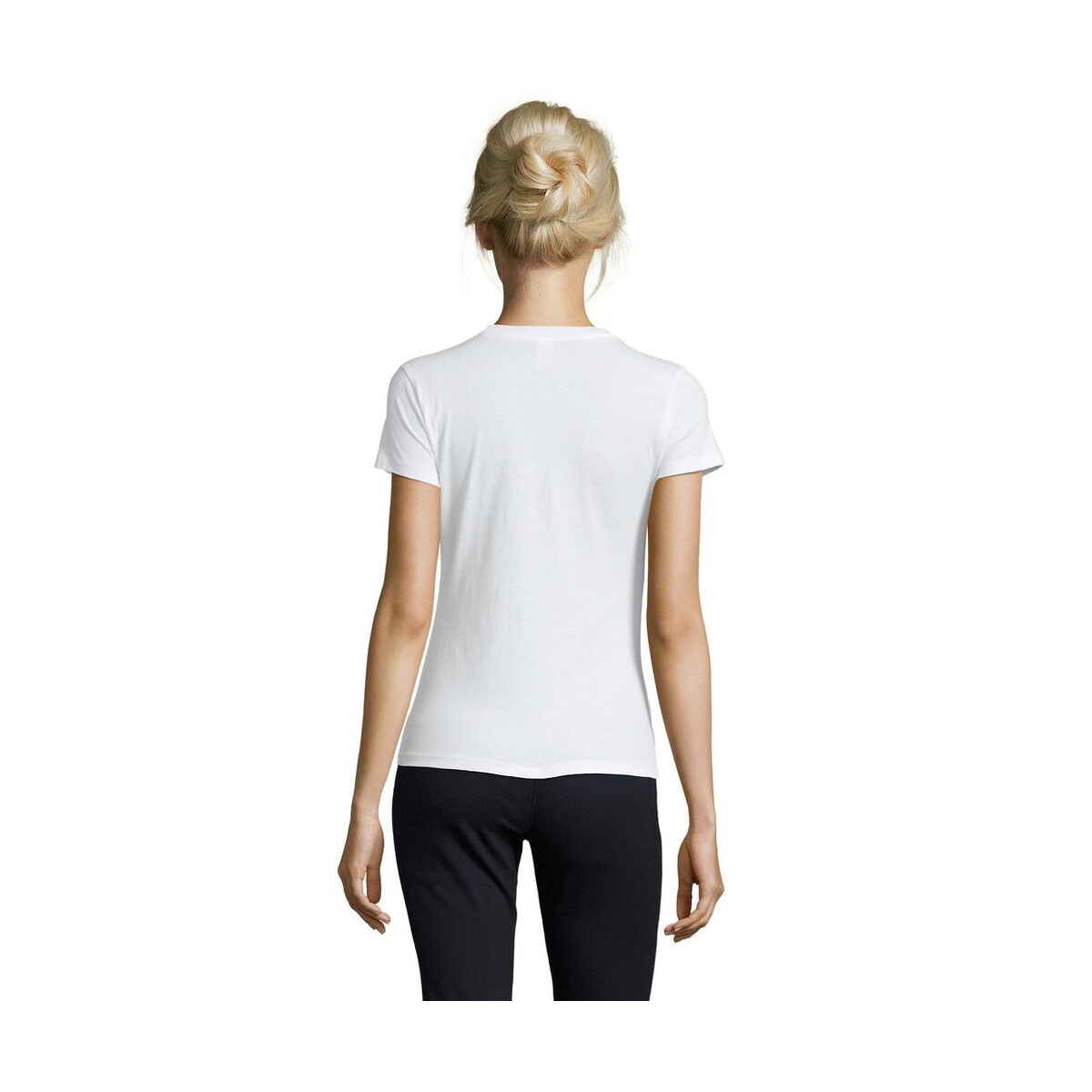 Koszulki z logo – regent damski t-shirt 150g regent women s01825-wh-back REGENT Damski T-Shirt 150g REGENT WOMEN s01825-wh-back