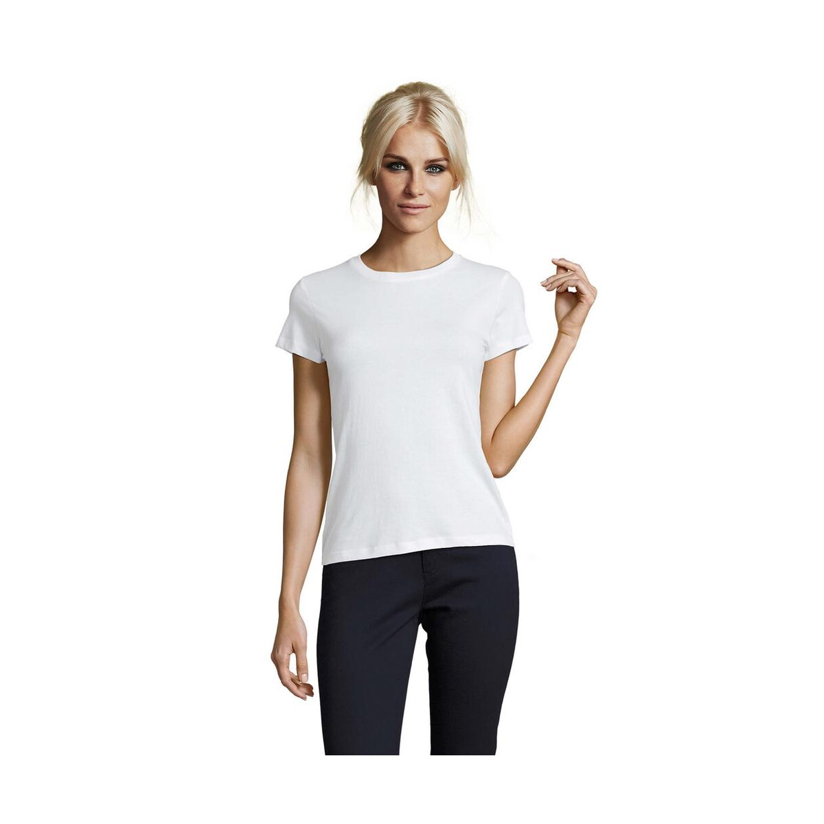 Koszulki z logo – regent damski t-shirt 150g regent women s01825-wh REGENT Damski T-Shirt 150g REGENT WOMEN s01825-wh