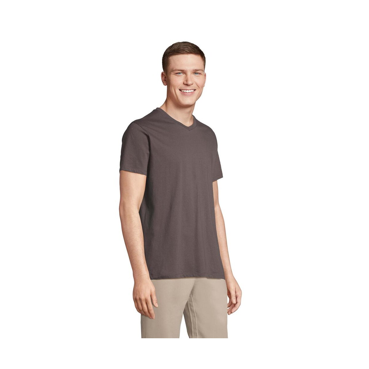 Koszulki z logo – regent v v-neck t-shirt regent v s04765-dg-side REGENT V V-NECK T-SHIRT REGENT V s04765-dg-side