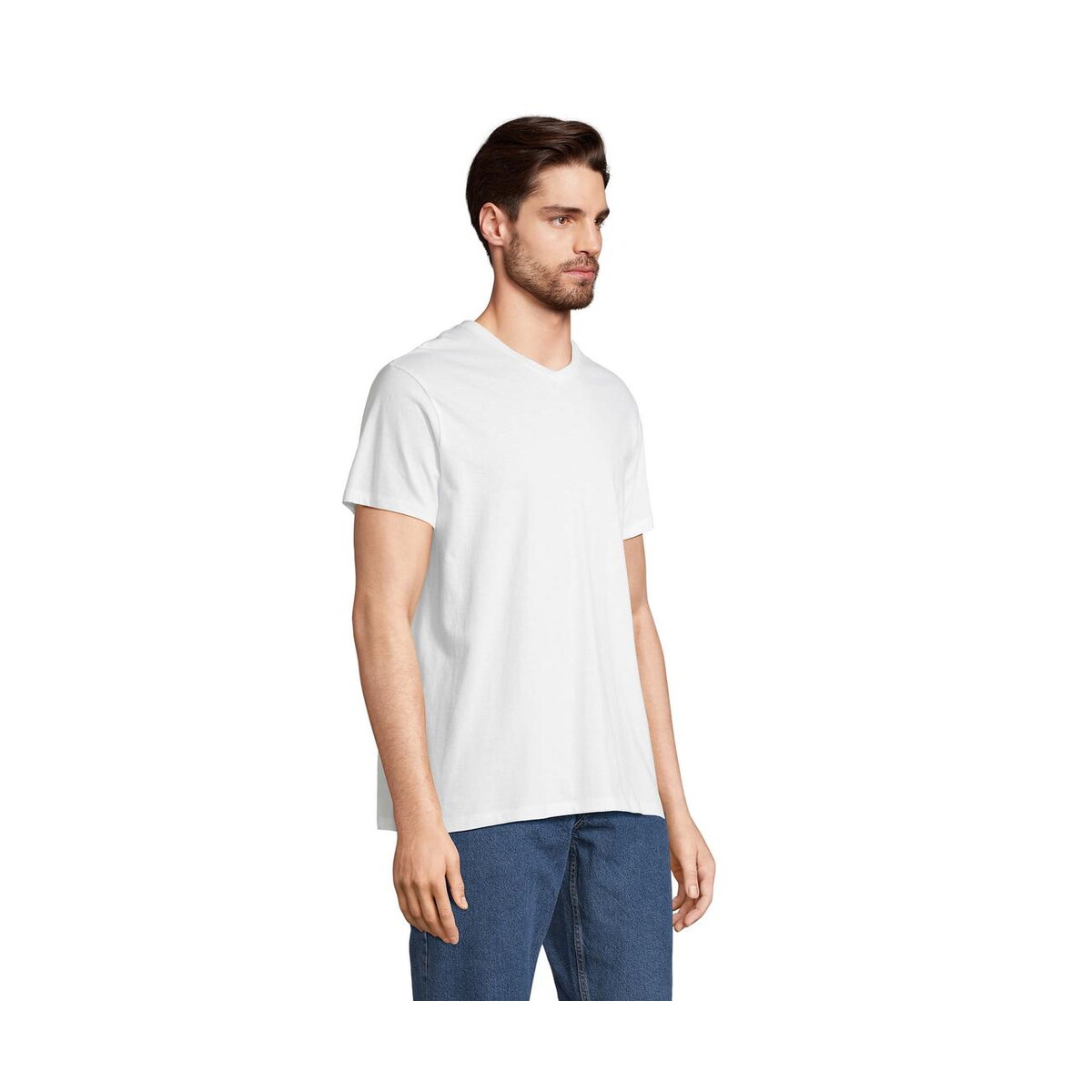Koszulki z logo – regent v v-neck t-shirt regent v s04765-wh-side REGENT V V-NECK T-SHIRT REGENT V s04765-wh-side