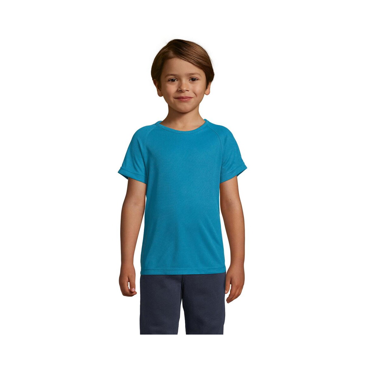 Koszulki z logo – sporty dziecięcy t-shirt sporty kids s01166-aq SPORTY Dziecięcy T-Shirt SPORTY KIDS s01166-aq