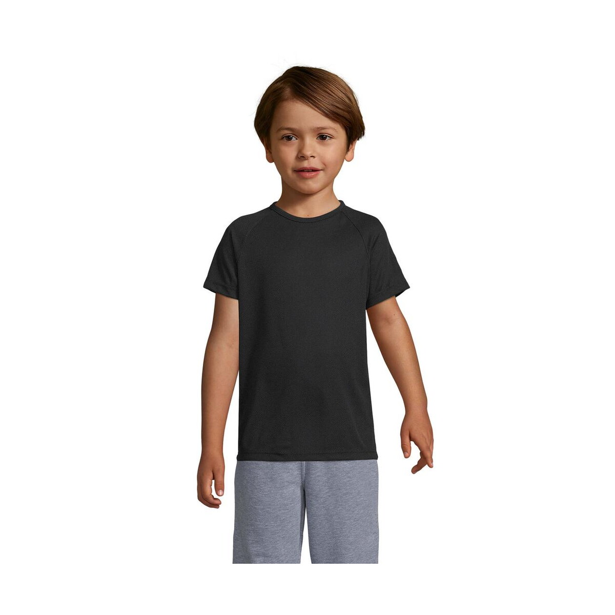 Koszulki z logo – sporty dziecięcy t-shirt sporty kids s01166-bk SPORTY Dziecięcy T-Shirt SPORTY KIDS s01166-bk