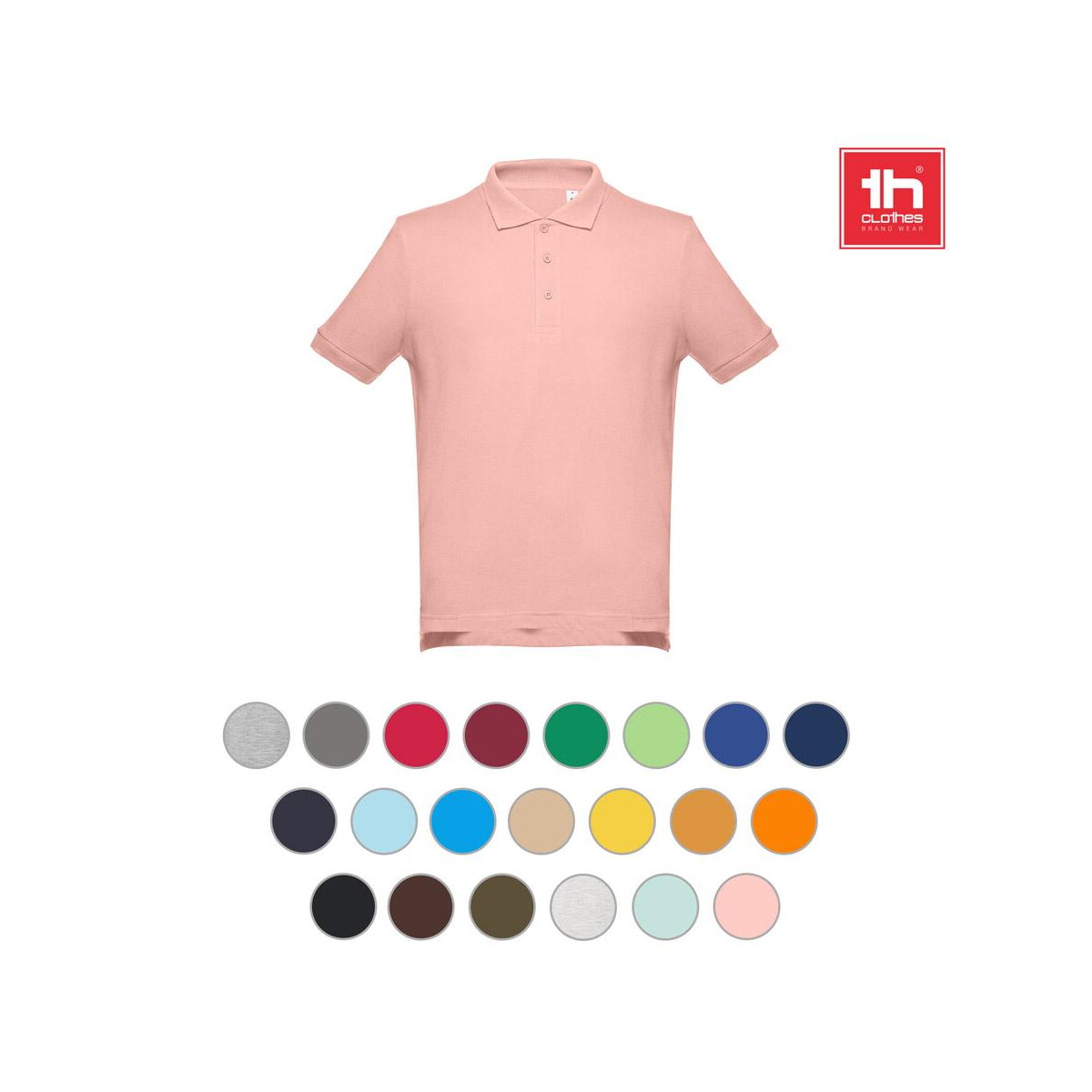Koszulki z logo – thc adam. męska bawełniana koszulka polo z krótkim rękawem 30131_a THC ADAM. Męska bawełniana koszulka polo z krótkim rękawem 30131_a
