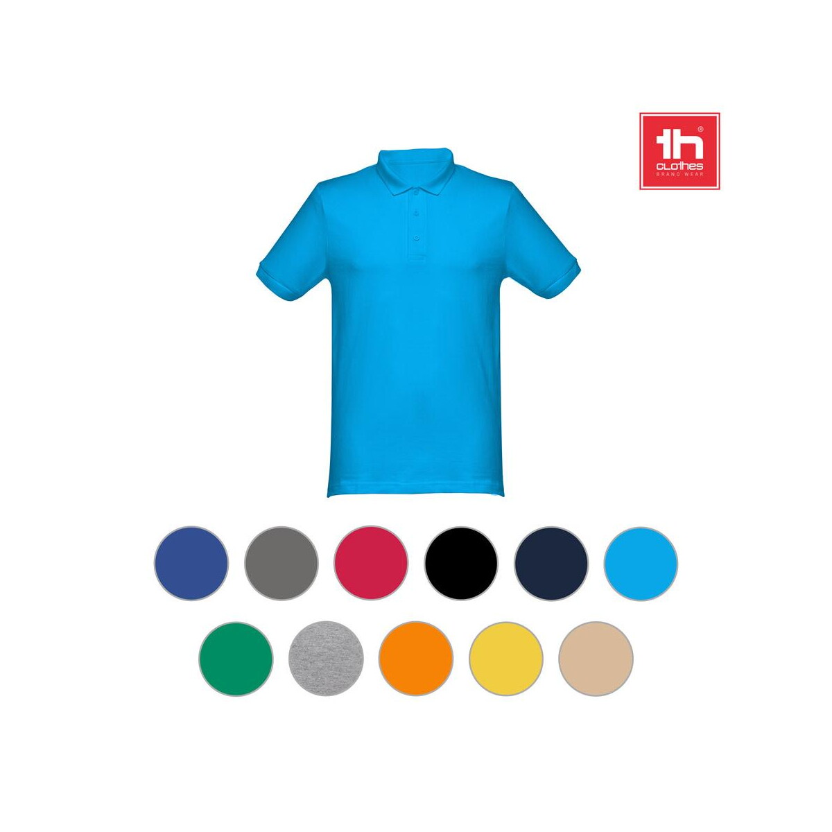 Koszulki z logo – thc monaco. męski polo t-shirt 30188_a THC MONACO. Męski polo t-shirt 30188_a