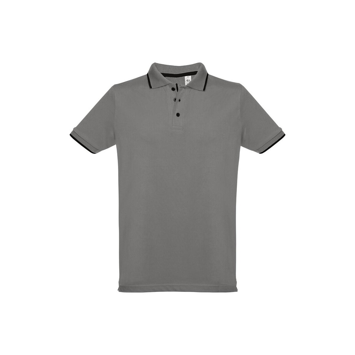 Koszulki z logo – thc rome. męska dwukolorowa bawełniana koszulka polo 30137_113-a THC ROME. Męska dwukolorowa bawełniana koszulka polo 30137_113-a