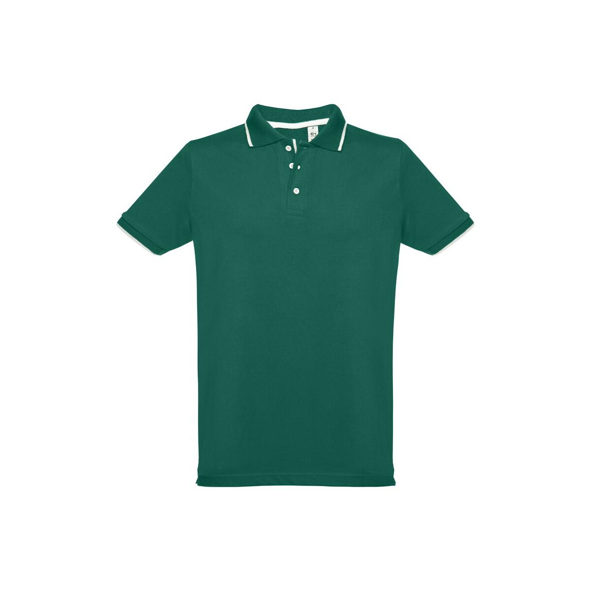 Koszulki z logo – thc rome. męska dwukolorowa bawełniana koszulka polo 30137_129-a THC ROME. Męska dwukolorowa bawełniana koszulka polo 30137_129-a