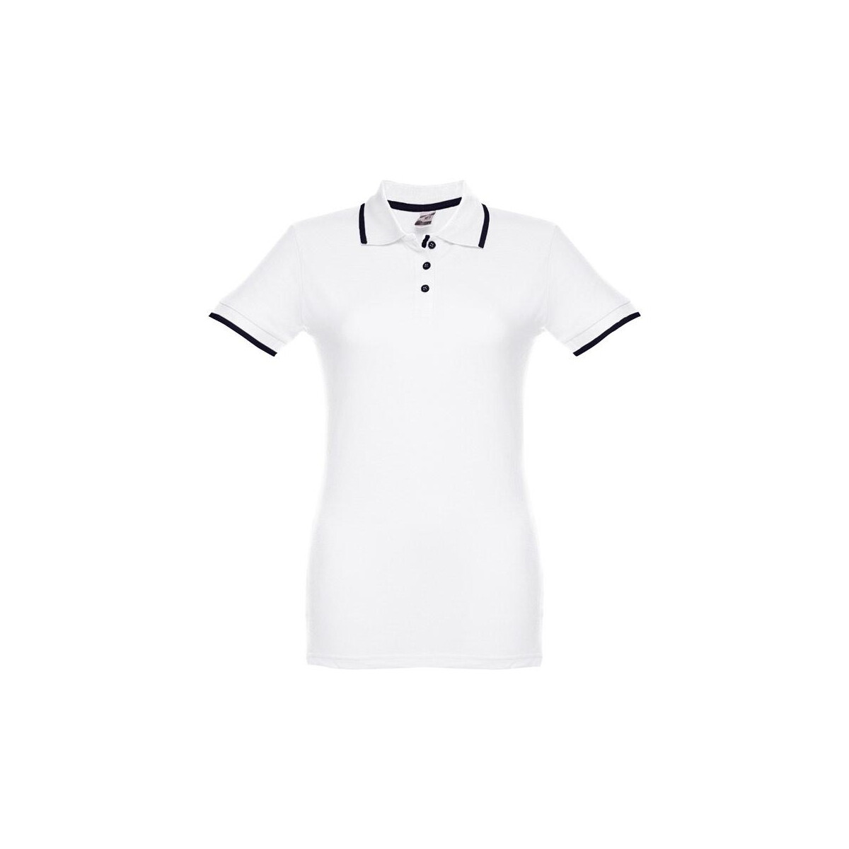 Koszulki z logo – thc rome women wh. dwukolorowa bawełniana koszulka polo dla kobiet 30138_106-a THC ROME WOMEN WH. Dwukolorowa bawełniana koszulka polo dla kobiet 30138_106-a