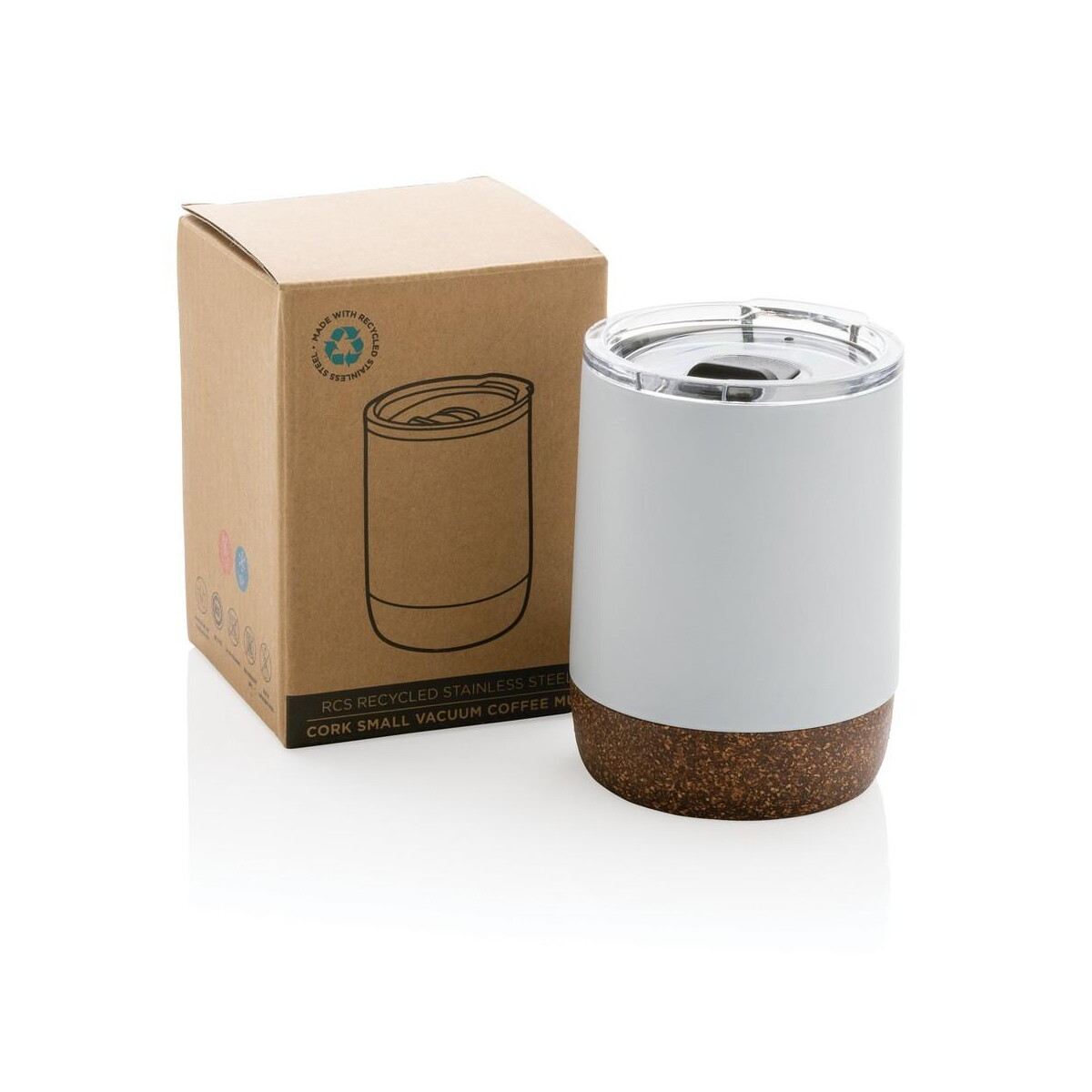 Kubki termiczne z logo – kubek termiczny 180 ml, stal nierdzewna z recyklingu P435.053__P_500 Kubek termiczny 180 ml, stal nierdzewna z recyklingu P435.053__P_500