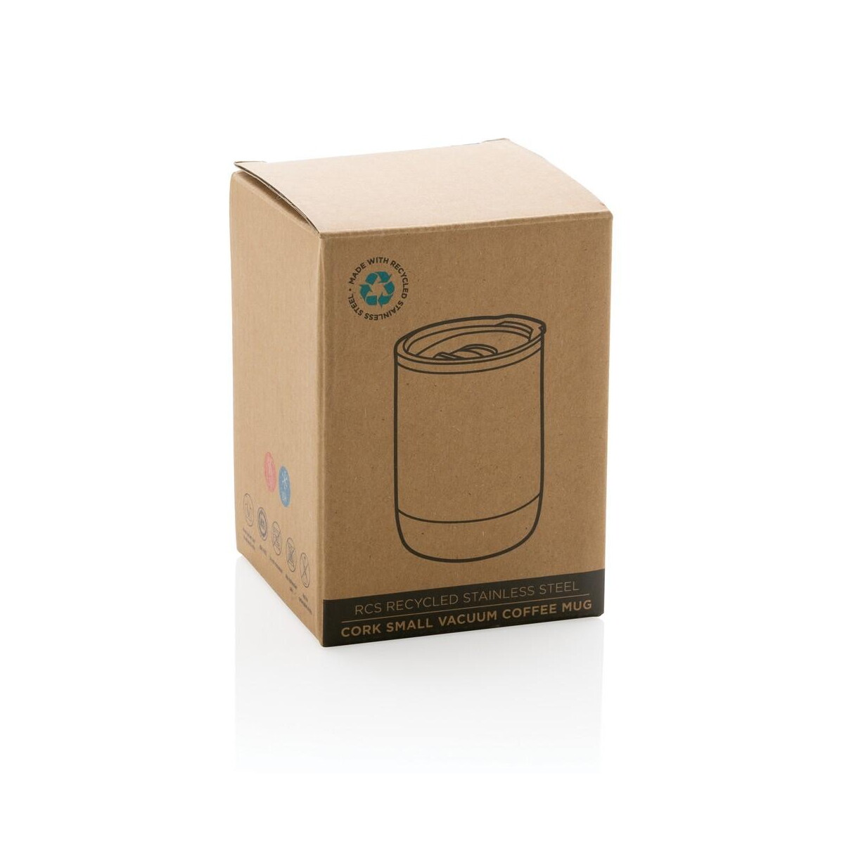 Kubki termiczne z logo – kubek termiczny 180 ml, stal nierdzewna z recyklingu P435.053__P_501 Kubek termiczny 180 ml, stal nierdzewna z recyklingu P435.053__P_501