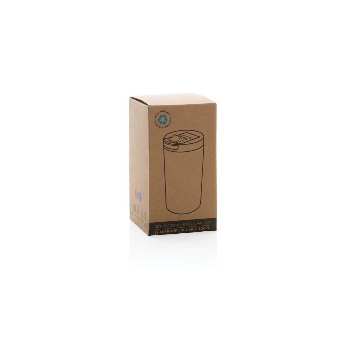 Kubki termiczne z logo – kubek termiczny 300 ml, stal nierdzewna z recyklingu P435.093__P_501 Kubek termiczny 300 ml, stal nierdzewna z recyklingu P435.093__P_501