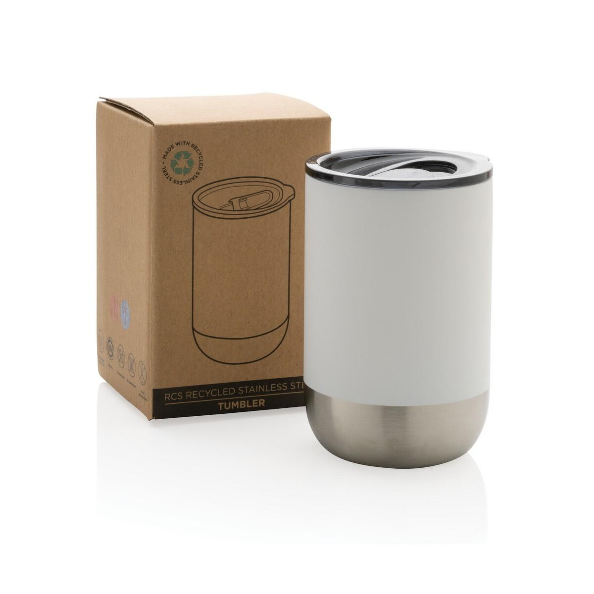 Kubki termiczne z logo – kubek termiczny 360 ml, stal nierdzewna z recyklingu P433.063__P_500 Kubek termiczny 360 ml, stal nierdzewna z recyklingu P433.063__P_500