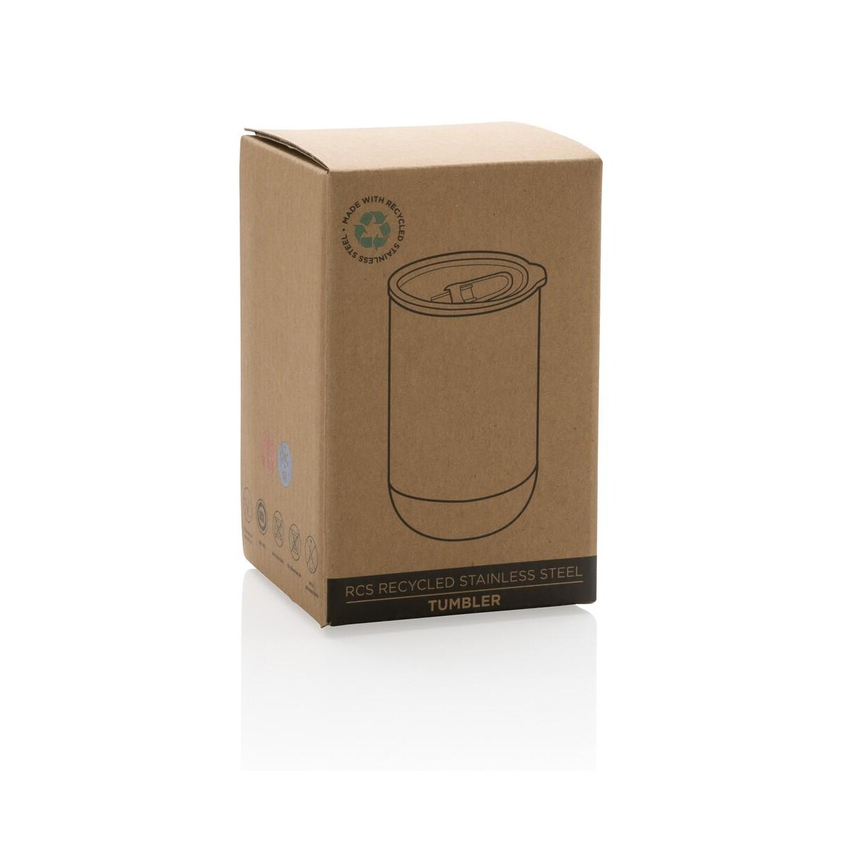 Kubki termiczne z logo – kubek termiczny 360 ml, stal nierdzewna z recyklingu P433.063__P_501 Kubek termiczny 360 ml, stal nierdzewna z recyklingu P433.063__P_501
