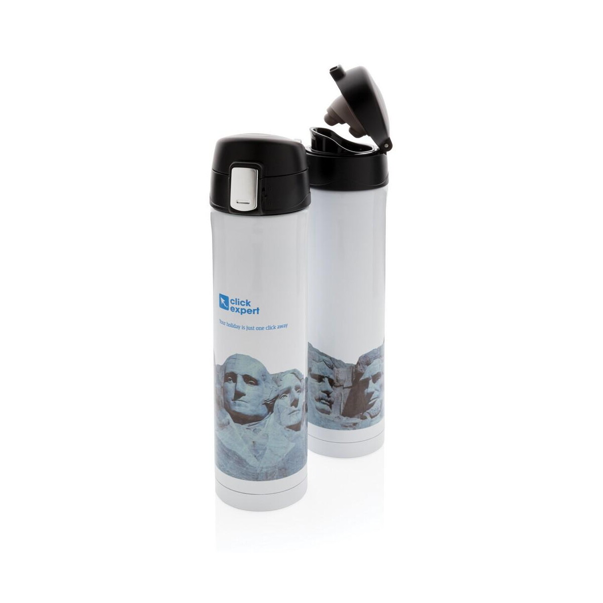 Kubki termiczne z logo – kubek termiczny 450 ml, stal nierdzewna z recyklingu P435.503__D_103 Kubek termiczny 450 ml, stal nierdzewna z recyklingu P435.503__D_103