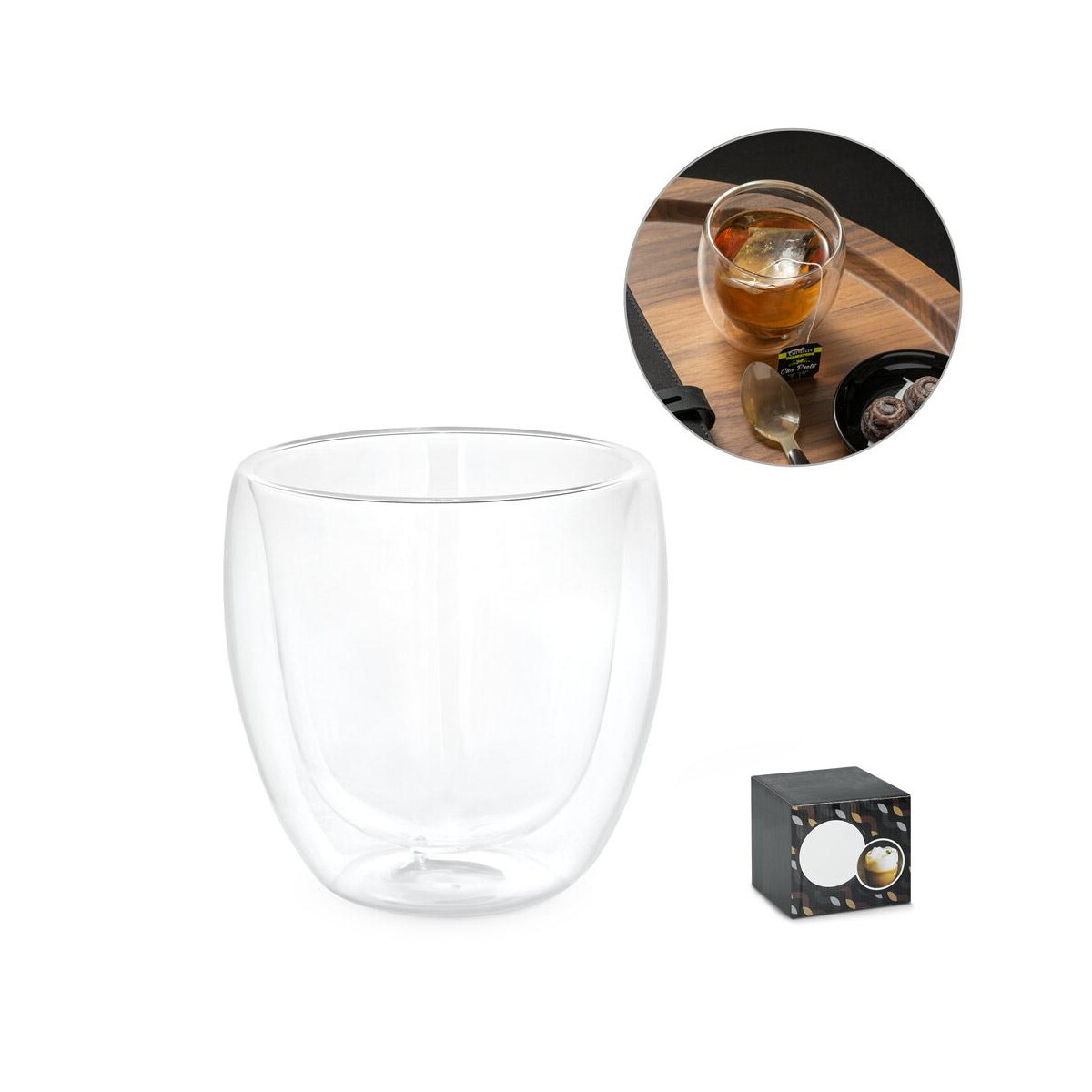 AMERICANO. Szklany kubek izotermiczny 220 ml 94785_set