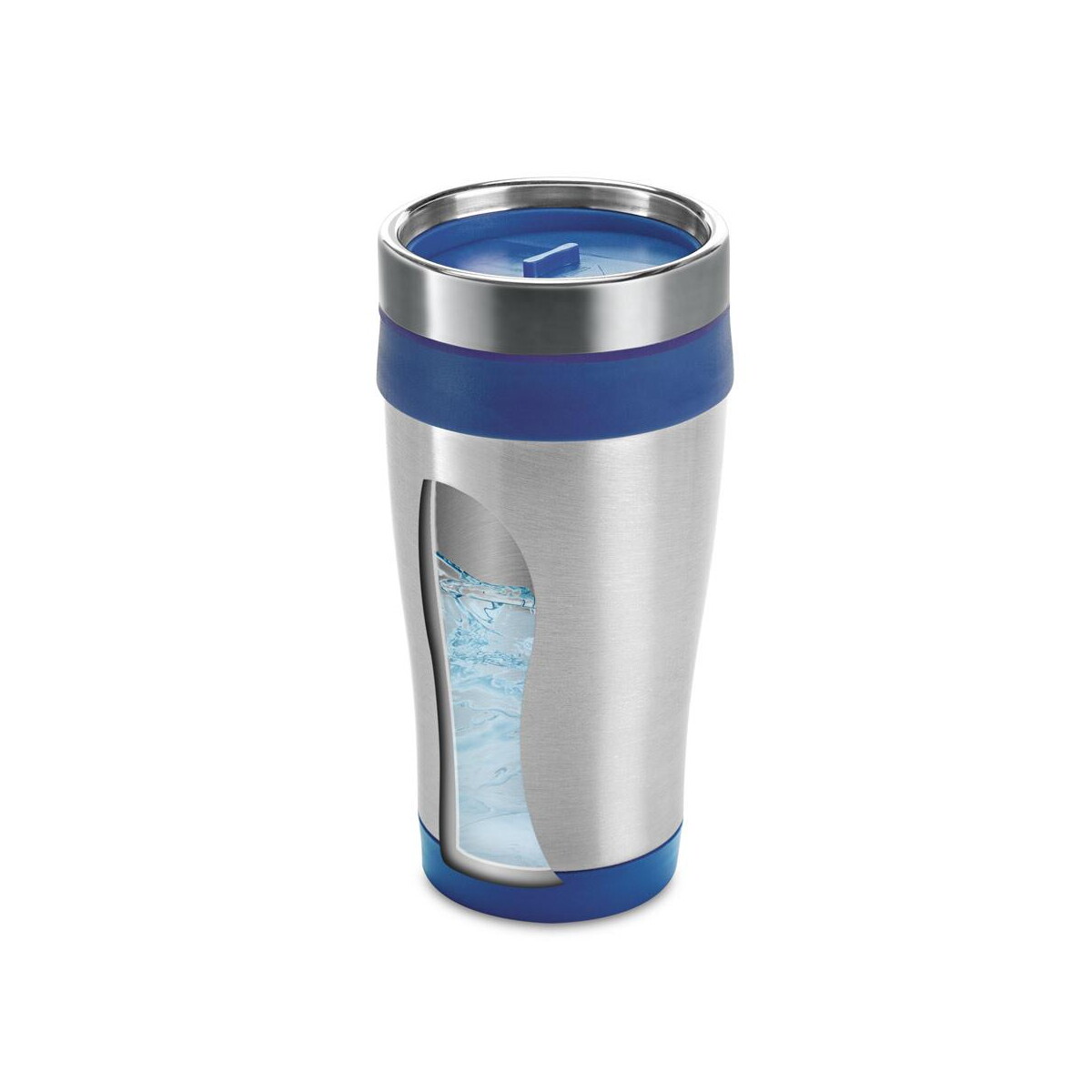 Kubki z logo – batum. kubek podróżny 420 ml ze stali nierdzewnej i pp 94625_114-d BATUM. Kubek podróżny 420 ml ze stali nierdzewnej i PP 94625_114-d
