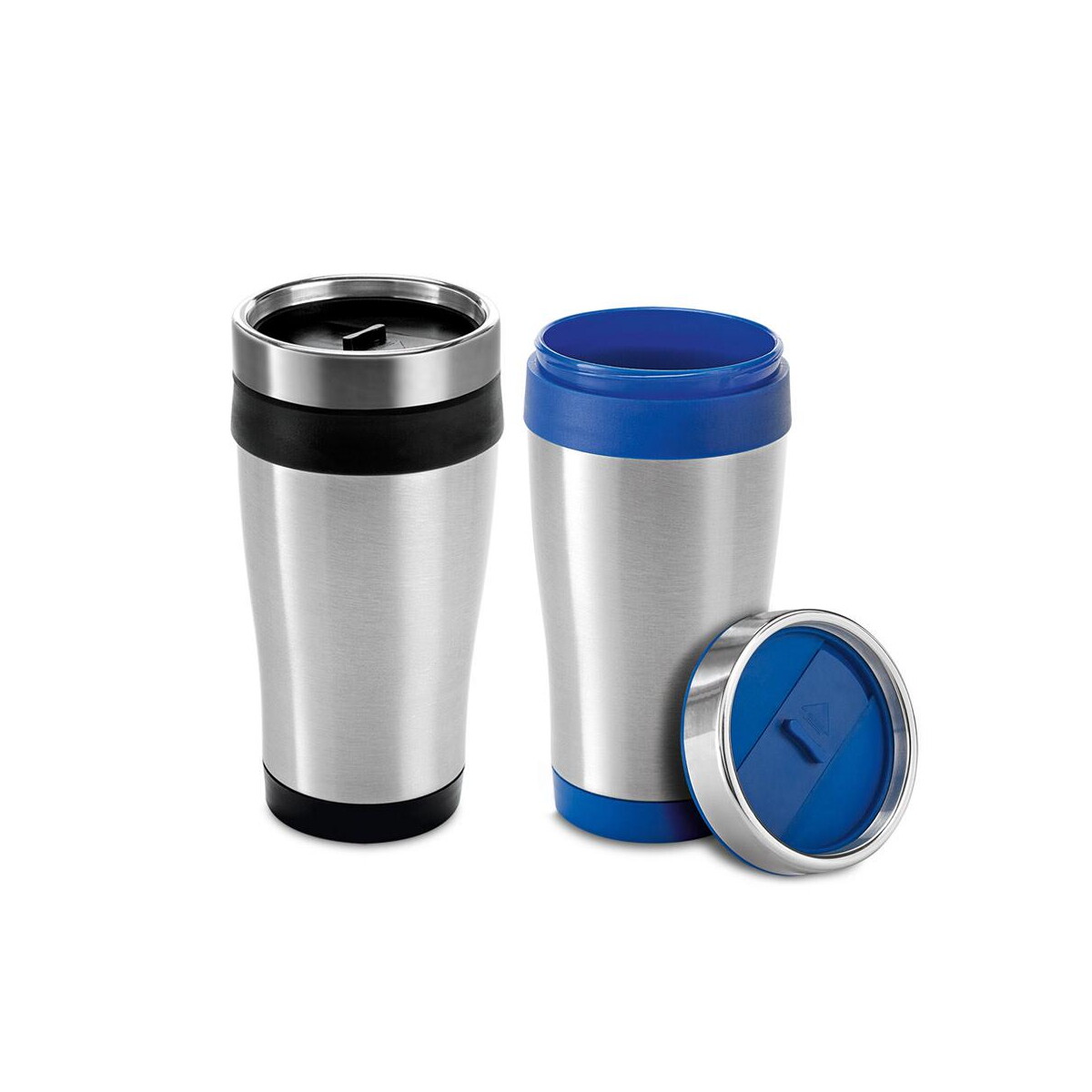 Kubki z logo – batum. kubek podróżny 420 ml ze stali nierdzewnej i pp 94625_set BATUM. Kubek podróżny 420 ml ze stali nierdzewnej i PP 94625_set
