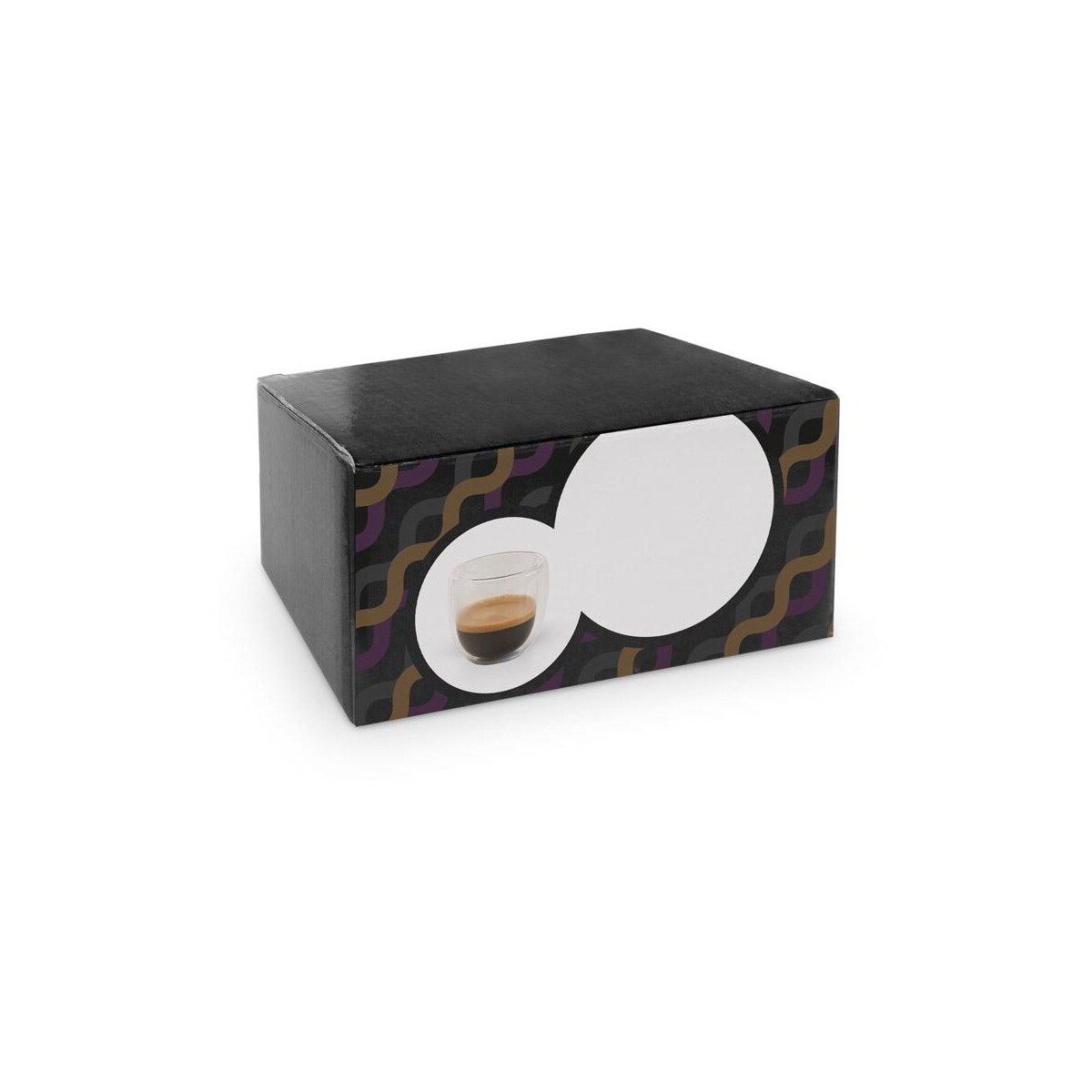 Kubki z logo – expresso. izotermiczny szklany zestaw kawowy z 2 szklankami 93873_110-box EXPRESSO. Izotermiczny szklany zestaw kawowy z 2 szklankami 93873_110-box