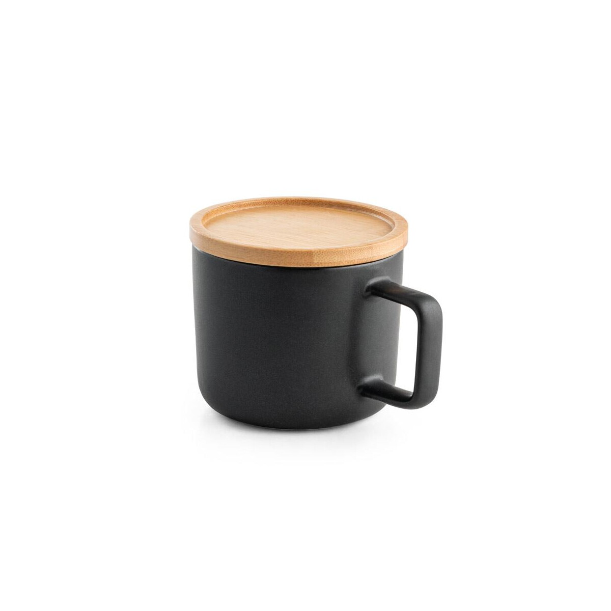 Kubki z logo – fangio. kubek ceramiczny z bambusową podstawą i pokrywką 230 ml 94251_103 FANGIO. Kubek ceramiczny z bambusową podstawą i pokrywką 230 mL 94251_103