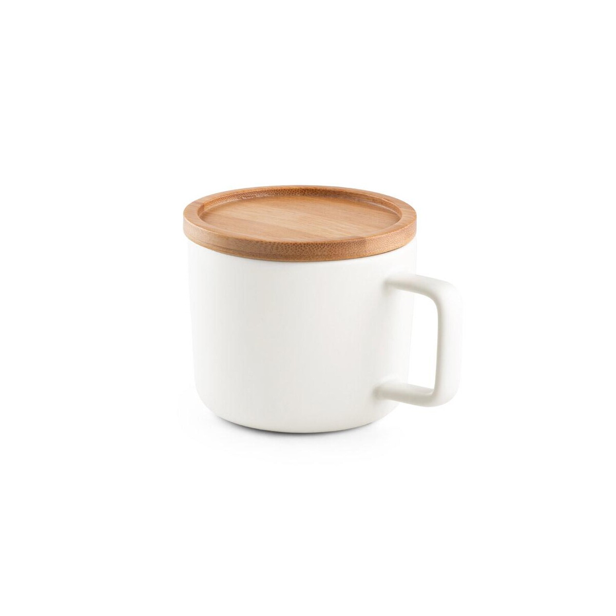 Kubki z logo – fangio. kubek ceramiczny z bambusową podstawą i pokrywką 230 ml 94251_106 FANGIO. Kubek ceramiczny z bambusową podstawą i pokrywką 230 mL 94251_106