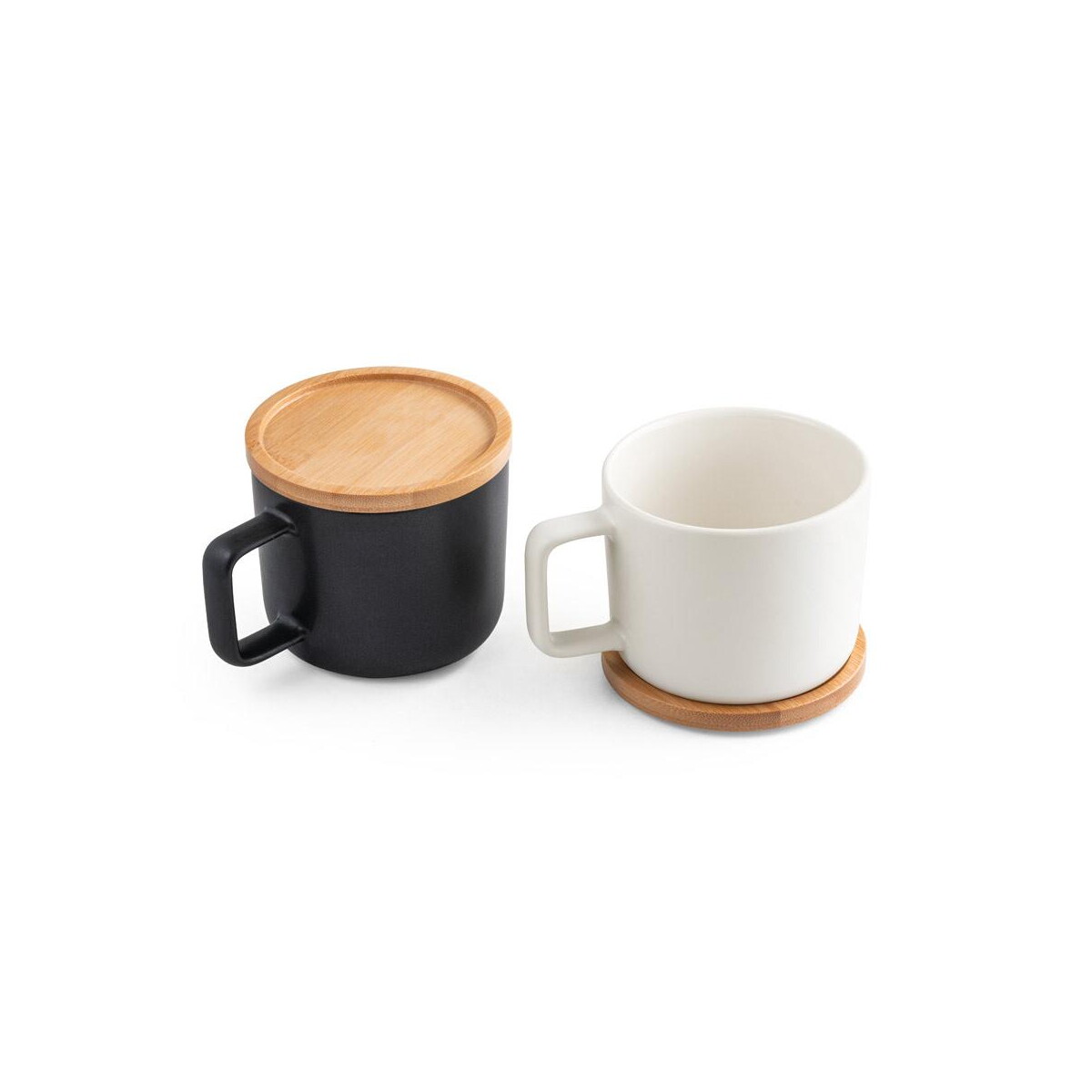 Kubki z logo – fangio. kubek ceramiczny z bambusową podstawą i pokrywką 230 ml 94251_a FANGIO. Kubek ceramiczny z bambusową podstawą i pokrywką 230 mL 94251_a