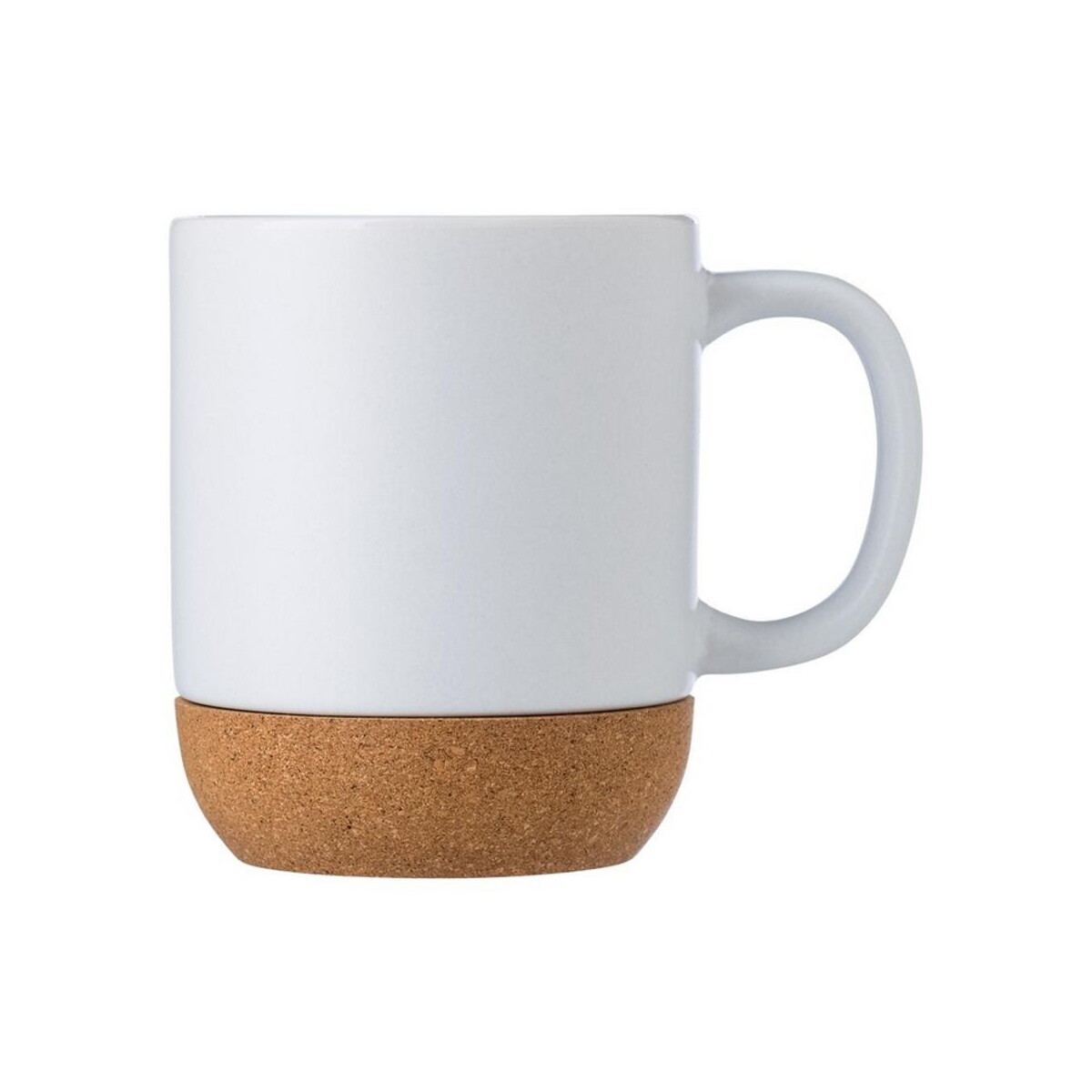 Kubki z logo – kubek ceramiczny 300 ml z korkowym elementem V6985-02_AAA01 Kubek ceramiczny 300 ml z korkowym elementem V6985-02_AAA01