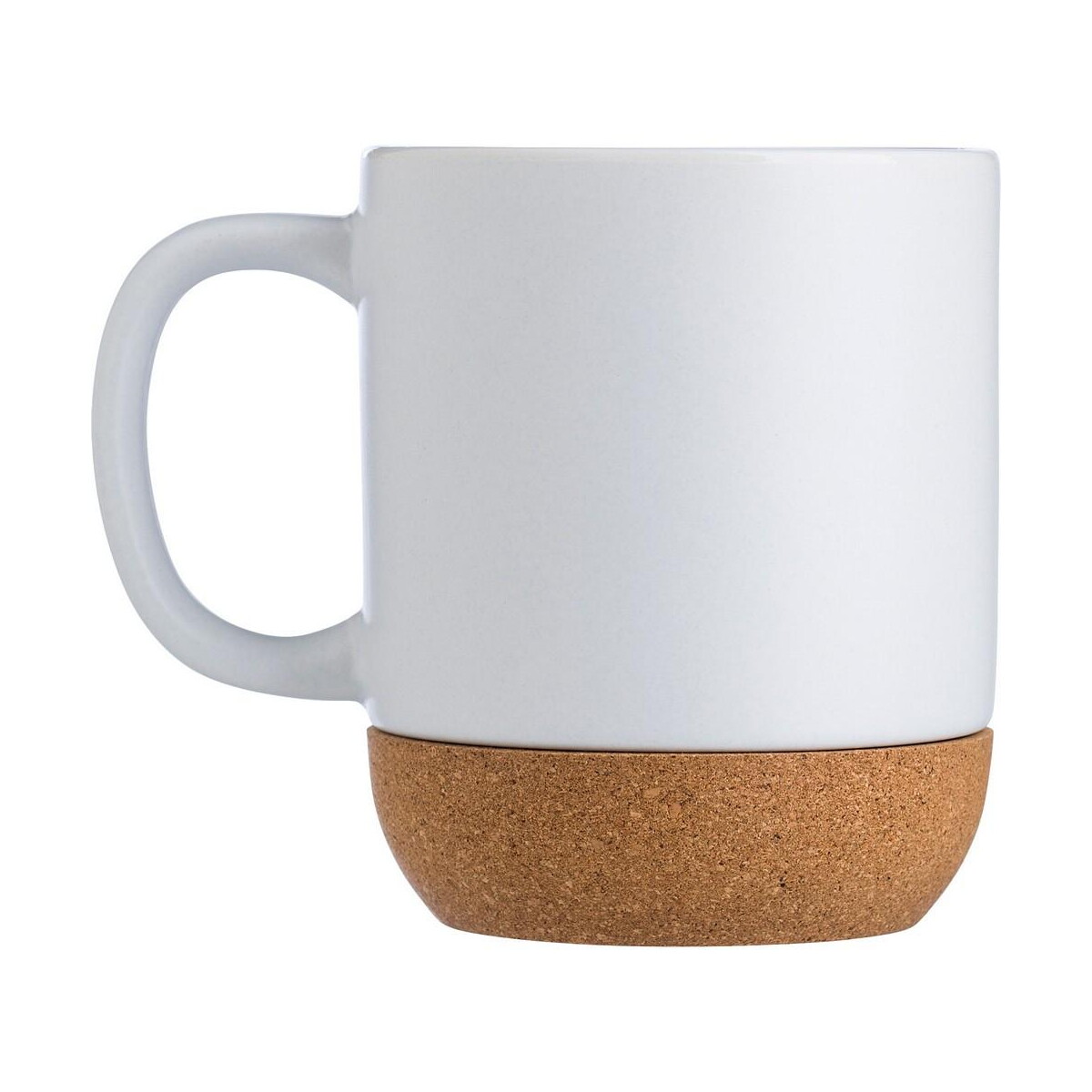 Kubki z logo – kubek ceramiczny 300 ml z korkowym elementem V6985-02_ISL01 Kubek ceramiczny 300 ml z korkowym elementem V6985-02_ISL01