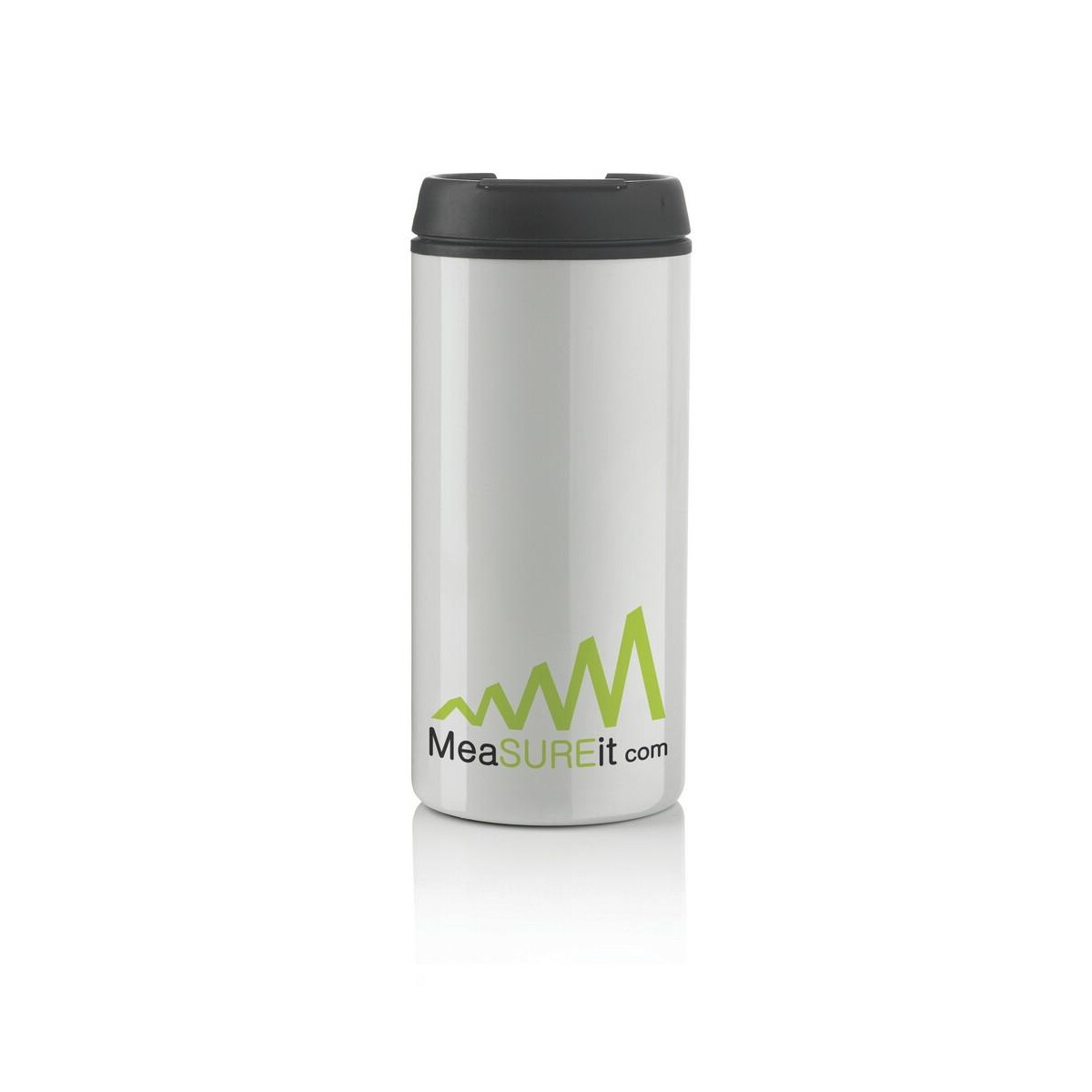 Kubki z logo – kubek podróżny 300 ml metro ze stali nierdzewnej z recyklingu P435.043__D_100 Kubek podróżny 300 ml Metro ze stali nierdzewnej z recyklingu P435.043__D_100