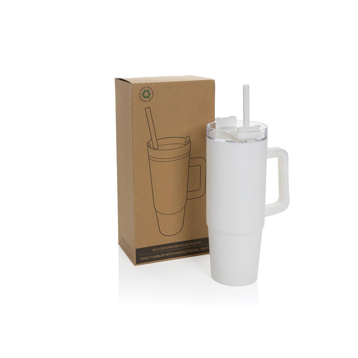 Kubki z logo – kubek podróżny 900 ml tana, plastik z recyklingu P437.103__P_500 Kubek podróżny 900 ml Tana, plastik z recyklingu P437.103__P_500