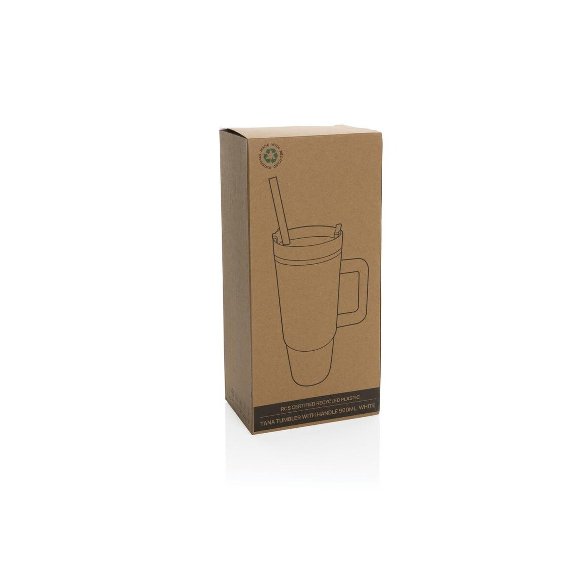 Kubki z logo – kubek podróżny 900 ml tana, plastik z recyklingu P437.103__P_501 Kubek podróżny 900 ml Tana, plastik z recyklingu P437.103__P_501