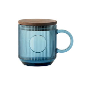 Kubek szklany prążkowany 300ml VITRIO MUG mo2752-23