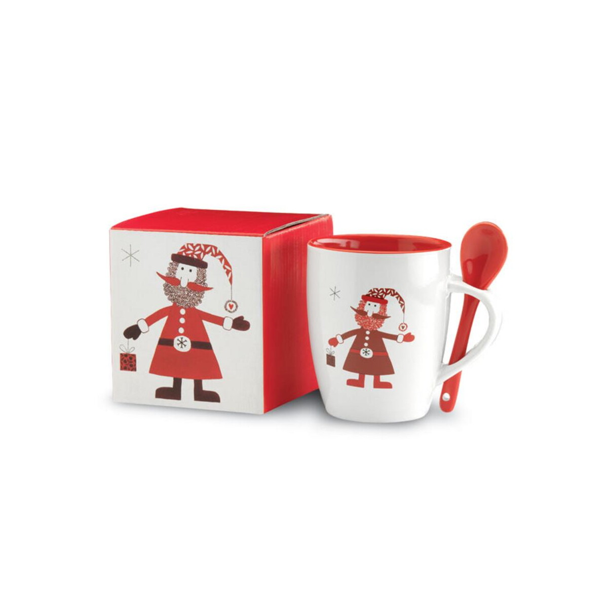 Kubki z logo – kubek z łyżeczką 250ml claus cx1304-99a Kubek z łyżeczką 250ml CLAUS cx1304-99a