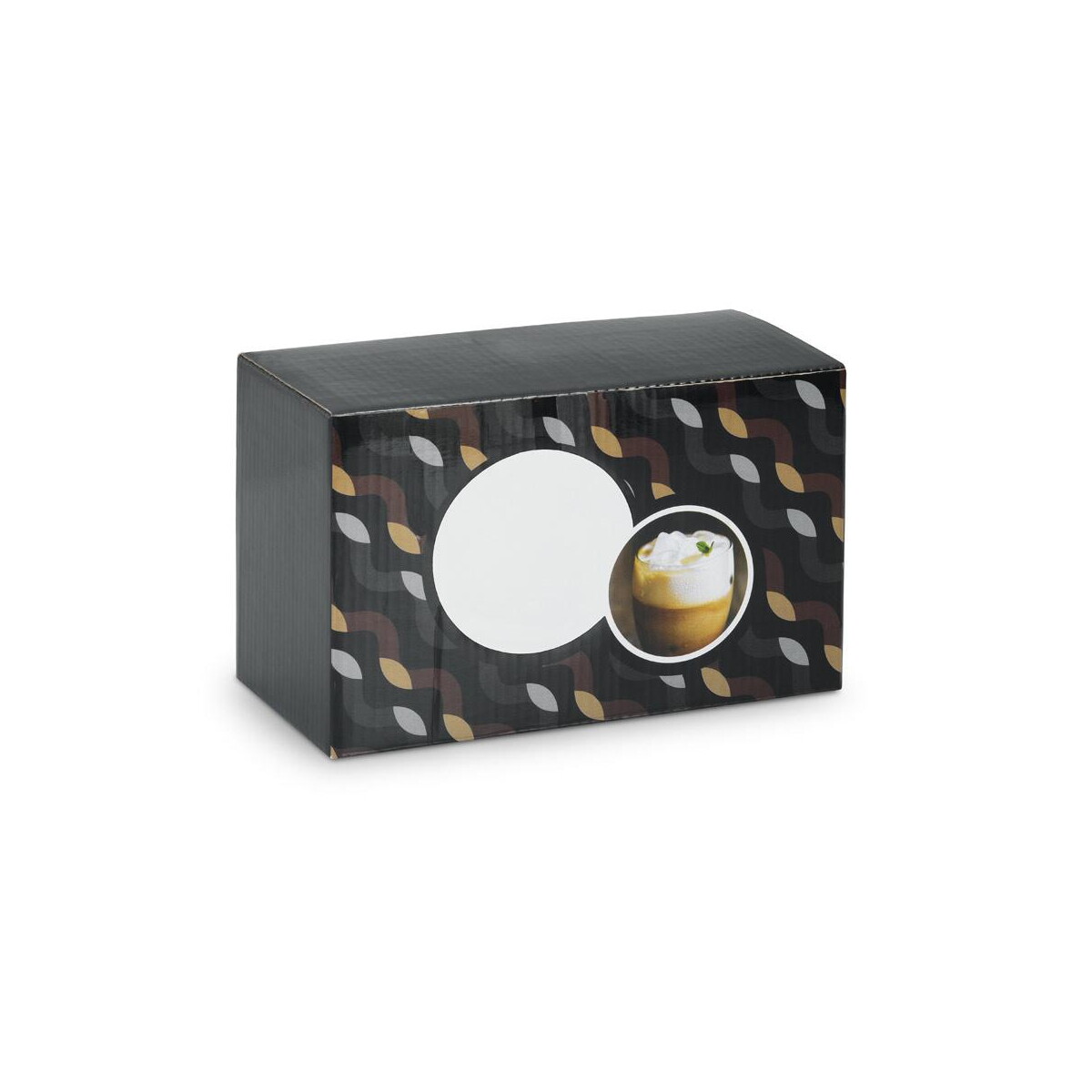 Kubki z logo – machiato duo. zestaw 2 szklanych kubków izotermicznych 93895_110-box MACHIATO DUO. Zestaw 2 szklanych kubków izotermicznych 93895_110-box
