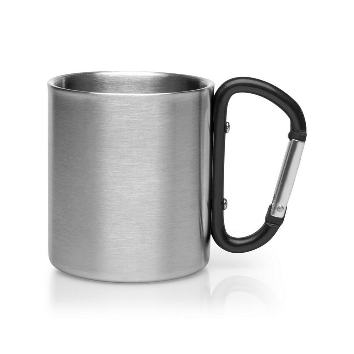 Kubki z logo – metalowy kubek 210 ml z karabińczykiem | easton V8437.0-03_ISR01 Metalowy kubek 210 ml z karabińczykiem | Easton V8437.0-03_ISR01