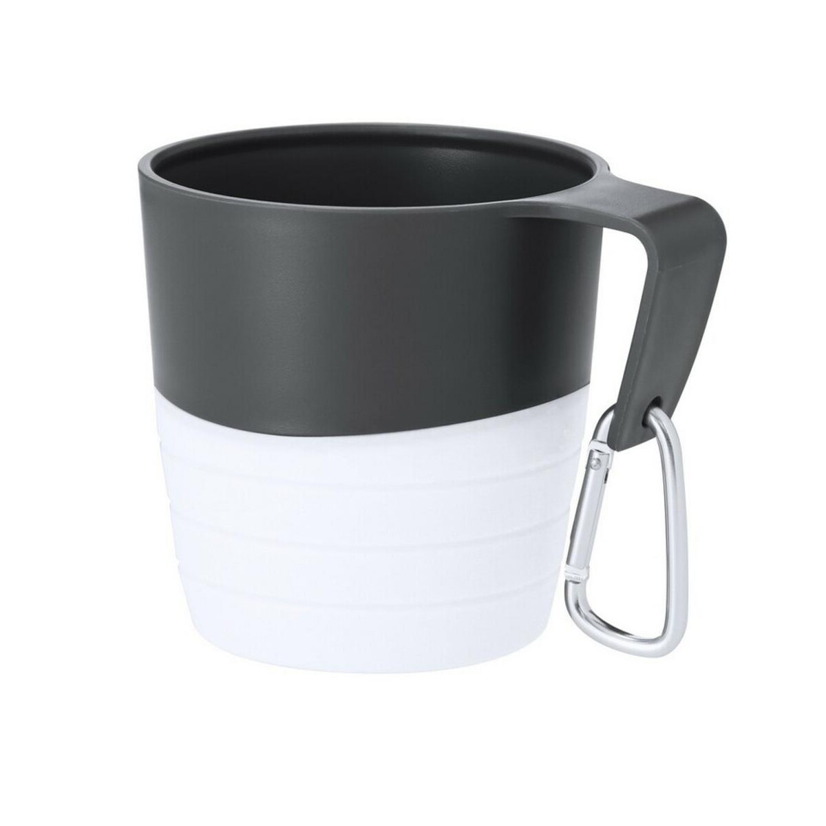 Kubki z logo – składany kubek podróżny 340 ml z karabińczykiem VA669-02_AAA01 Składany kubek podróżny 340 ml z karabińczykiem VA669-02_AAA01