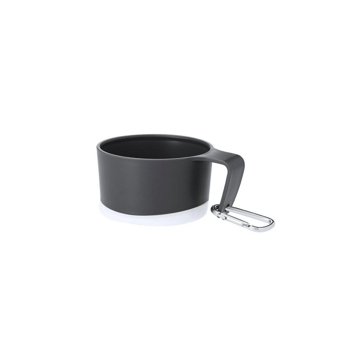 Kubki z logo – składany kubek podróżny 340 ml z karabińczykiem VA669-02_AAA02 Składany kubek podróżny 340 ml z karabińczykiem VA669-02_AAA02