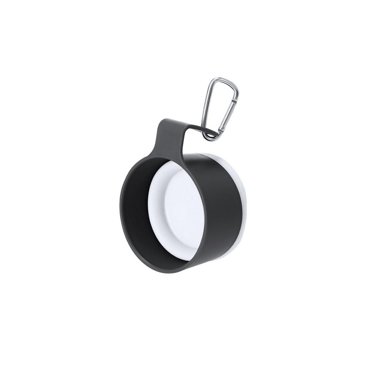 Kubki z logo – składany kubek podróżny 340 ml z karabińczykiem VA669-02_AAA03 Składany kubek podróżny 340 ml z karabińczykiem VA669-02_AAA03