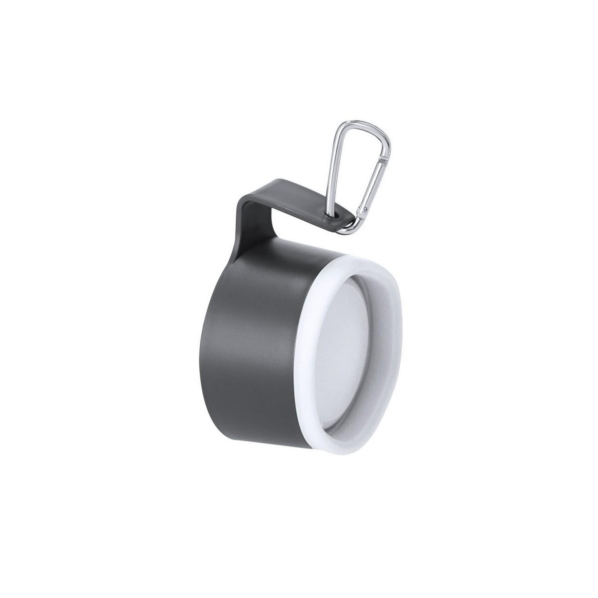 Kubki z logo – składany kubek podróżny 340 ml z karabińczykiem VA669-02_AAA04 Składany kubek podróżny 340 ml z karabińczykiem VA669-02_AAA04