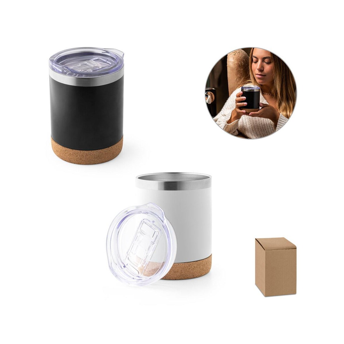Kubki z logo – solberg tumbler. kubek podróżny ze stali nierdzewnej 400 ml 94327_set SOLBERG TUMBLER. Kubek podróżny ze stali nierdzewnej 400 ml 94327_set