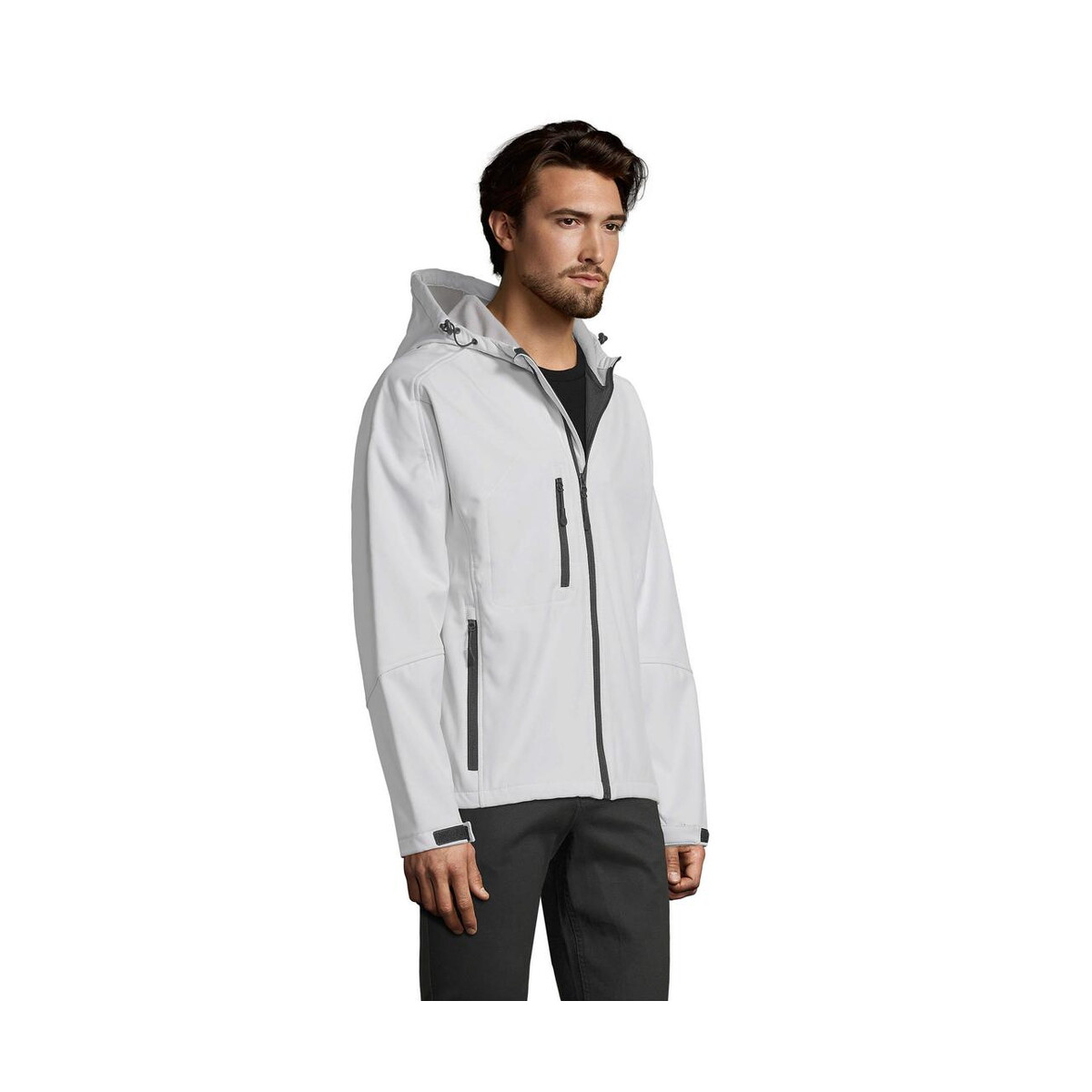 Kurtki z logo – replay męski softshell 340 replay men s46602-wh-side REPLAY męski softshell 340 REPLAY MEN s46602-wh-side