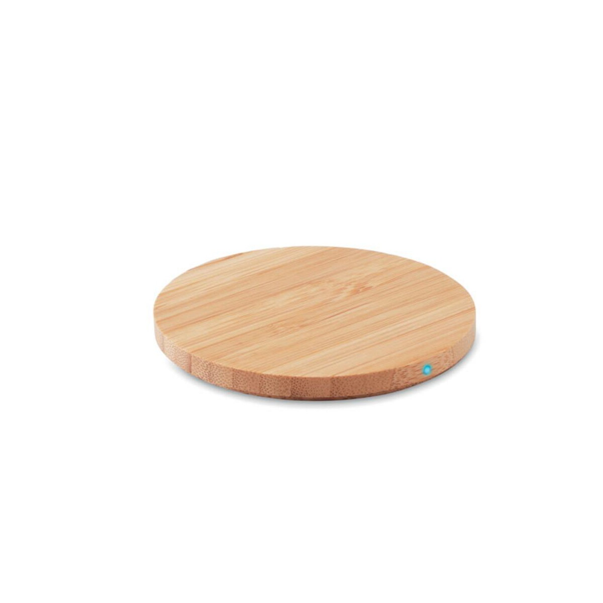 Ładowarki z logo – bambusowa ładowarka bezprzew. rundo lux mo6924-40-side Bambusowa ładowarka bezprzew. RUNDO LUX mo6924-40-side