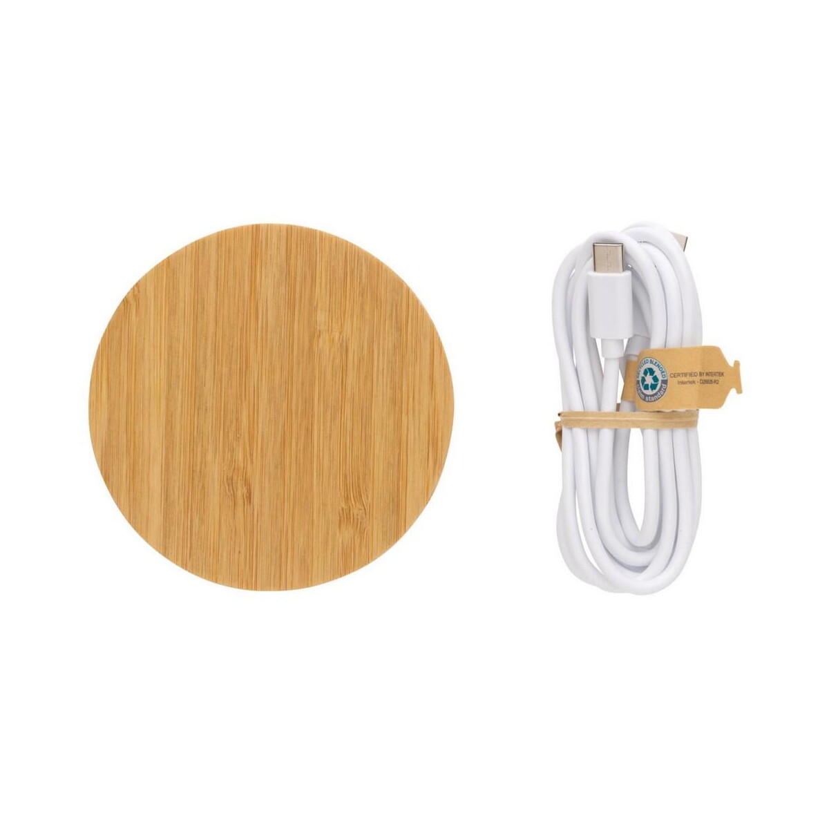 Ładowarki z logo – bambusowa ładowarka bezprzewodowa 15w P308.389_AAB01 Bambusowa ładowarka bezprzewodowa 15W P308.389_AAB01