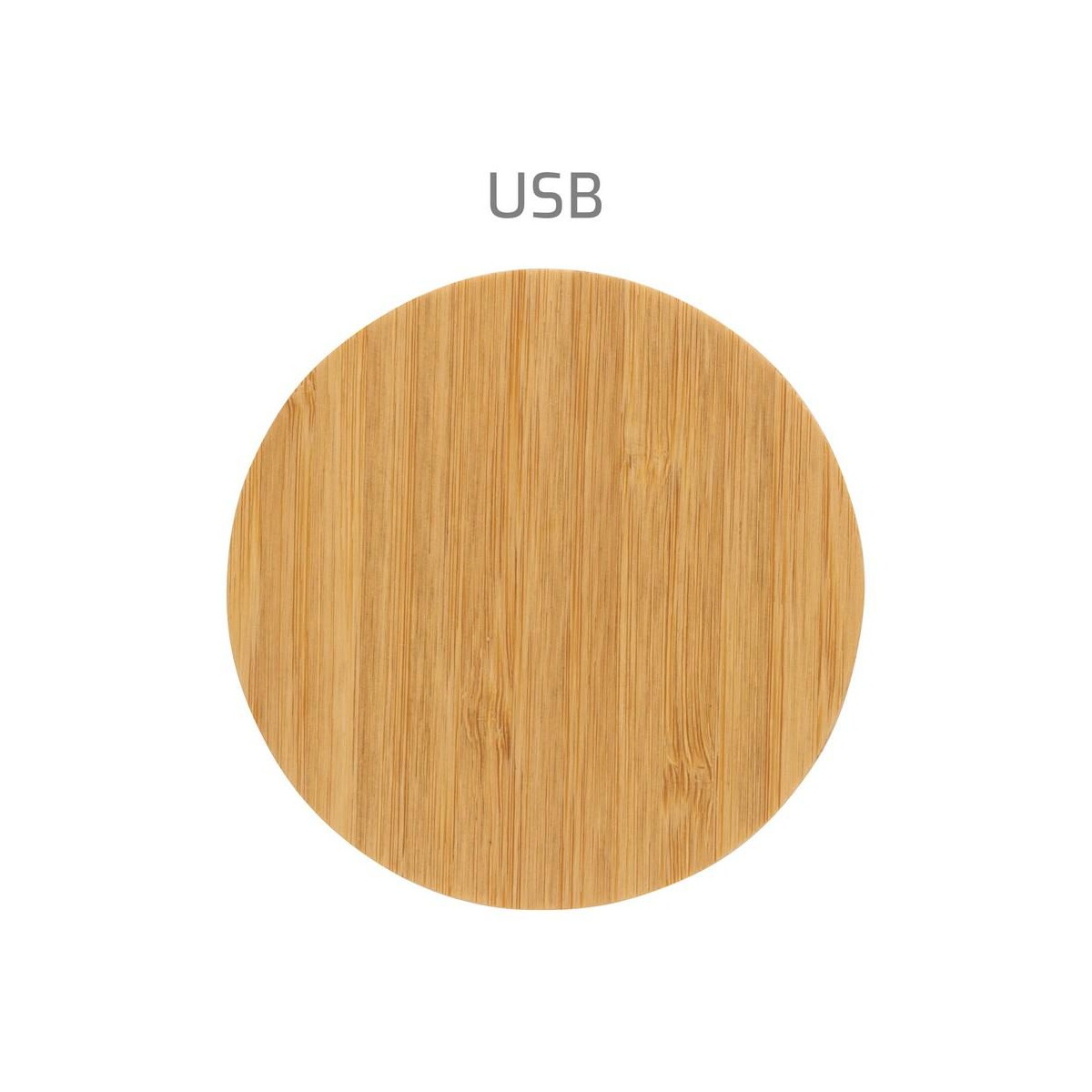 Ładowarki z logo – bambusowa ładowarka bezprzewodowa 15w P308.389_ITP01 Bambusowa ładowarka bezprzewodowa 15W P308.389_ITP01
