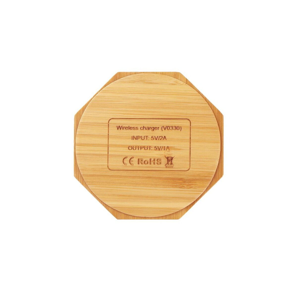 Ładowarki z logo – bambusowa ładowarka bezprzewodowa 5w | matilda V0330-00_IUN01 Bambusowa ładowarka bezprzewodowa 5W | Matilda V0330-00_IUN01