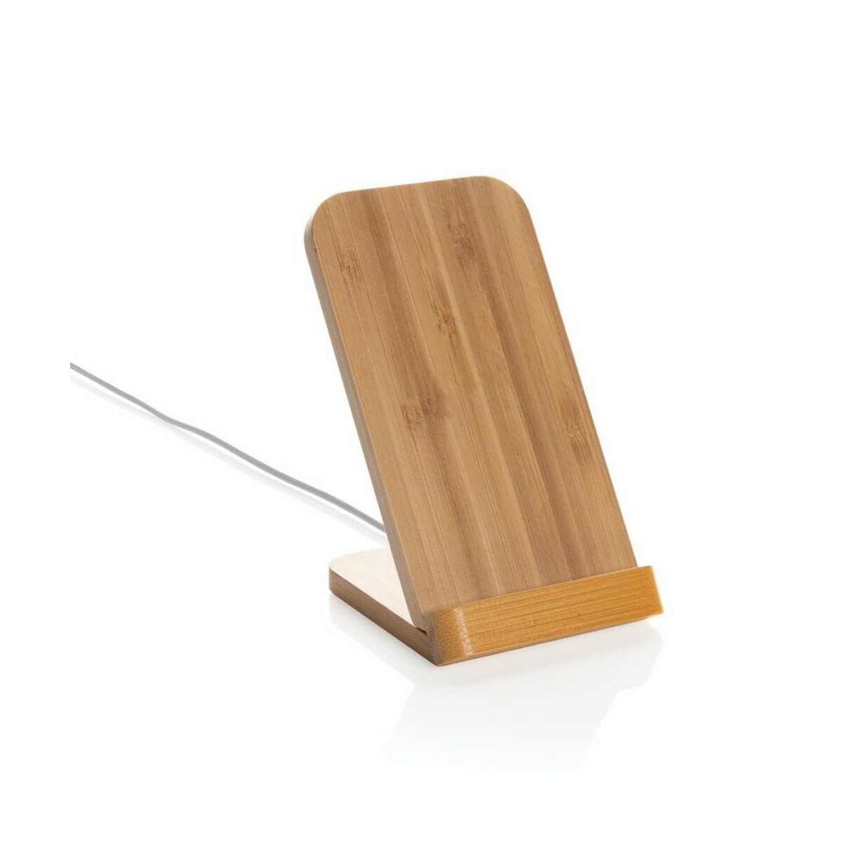 Bambusowa ładowarka bezprzewodowa 5W, stojak na telefon P308.359__B_1