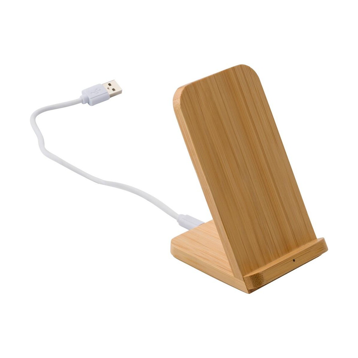 Ładowarki z logo – bambusowa ładowarka bezprzewodowa 5w, stojak na telefon V0186-17_AAA02 Bambusowa ładowarka bezprzewodowa 5W, stojak na telefon V0186-17_AAA02