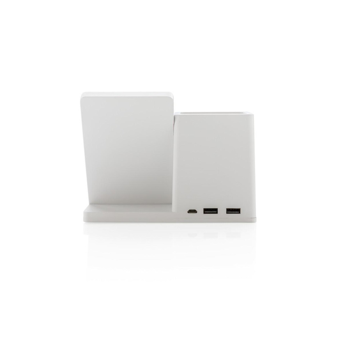 Ładowarki z logo – ładowarka bezprzewodowa 10w, organizer na biurko ontario P308.403__B_4 Ładowarka bezprzewodowa 10W, organizer na biurko Ontario P308.403__B_4