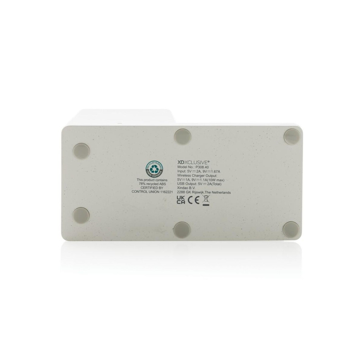Ładowarki z logo – ładowarka bezprzewodowa 10w, organizer na biurko ontario P308.403__B_8 Ładowarka bezprzewodowa 10W, organizer na biurko Ontario P308.403__B_8