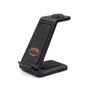 Ładowarka bezprzewodowa 15W, 3 w 1, stojak na telefon | Todd V1380-03_ILG01
